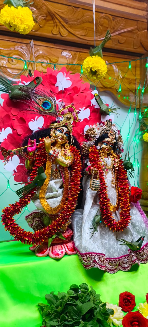 Radha Krishna deity darshan at ISKCON Rajampet