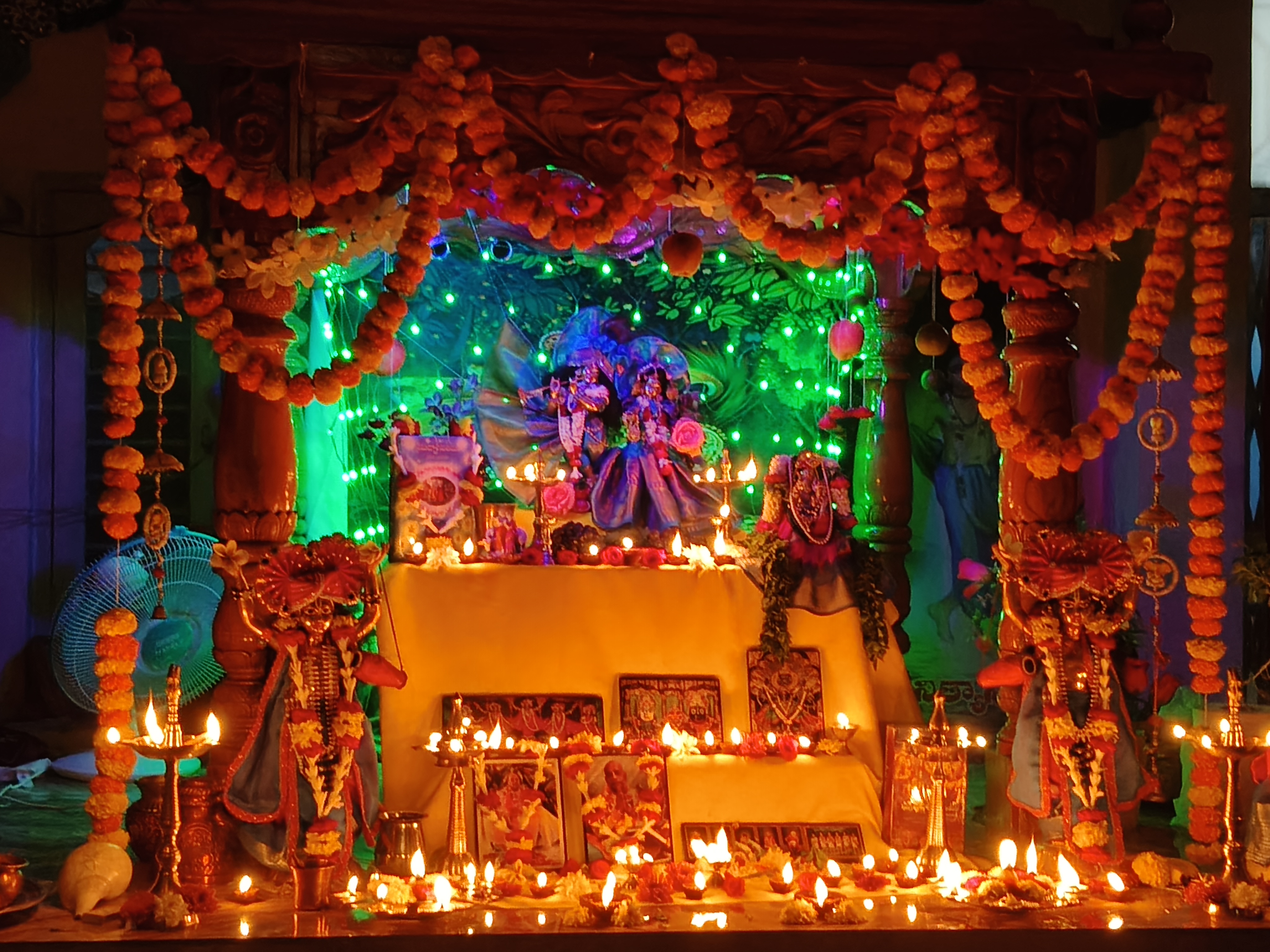 Harinam procession through the streets near the temple